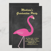 Flamingo Graduation Party - schoolbord Kaart (Voorkant / Achterkant)