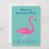 Flamingo Graduation Party - Turquoise Kaart (Voorkant)