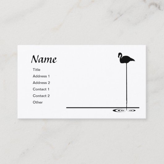 Flamingo grafisch visitekaartje (Voorkant)