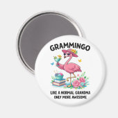 Flamingo Grammingo Als een Gewone Oma Maar Dan Mee Magneet (Voorkant / Achterkant)