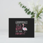 Flamingo Grammingo als een normale Grammy Gift Fun Briefkaart (Staand voorkant)
