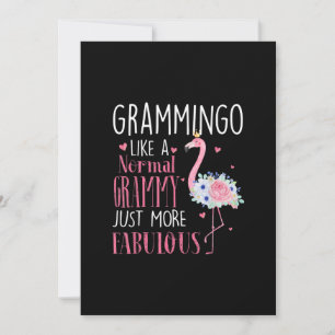 Flamingo Grammingo als een normale Grammy Gift Fun Kaart
