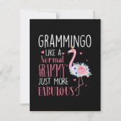Flamingo Grammingo als een normale Grammy Gift Fun Kaart (Voorkant)