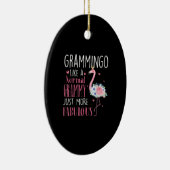 Flamingo Grammingo als een normale Grammy Gift Fun Keramisch Ornament (Rechts)
