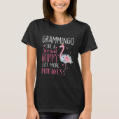Flamingo Grammingo als een normale Grammy Gift Fun T-shirt (Voorkant)