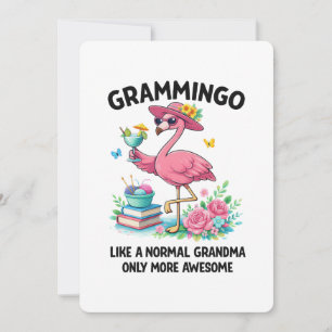 Flamingo Grammingo als een normale oma, maar dan m Kaart