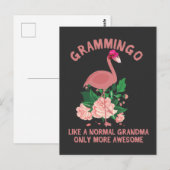 Flamingo Grandma als een normale oma Briefkaart (Voorkant / Achterkant)