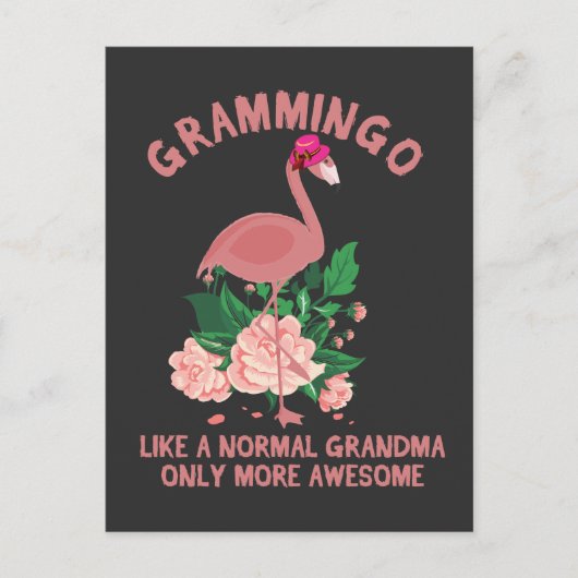 Flamingo Grandma als een normale oma Briefkaart (Voorkant)