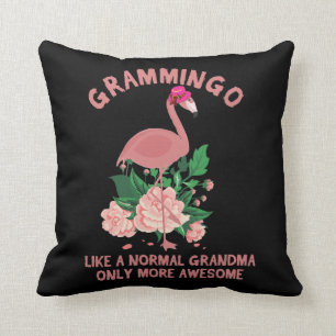 Flamingo Grandma als een normale oma Kussen
