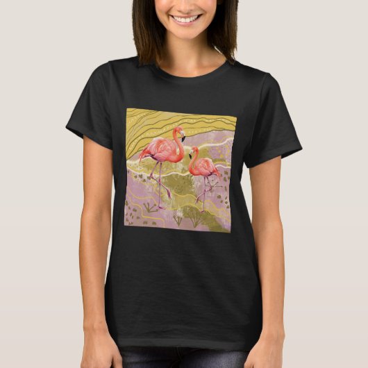 Flamingo Graphic Woman's T-shirt (Voorkant)