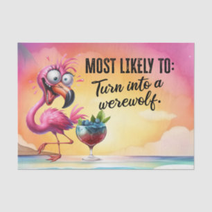 Flamingo Grappige Uitspraak voor verjaardag Tissuepapier