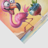 Flamingo Grappige Uitspraak voor verjaardag Tissuepapier (Detail)