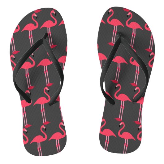 Flamingo Grey Black Teenslippers (Voetbed)