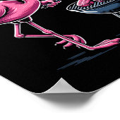 Flamingo Grillgrillbarbecue BBQ voor mannen Vrouwe Poster (Hoek)