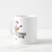 Flamingo Guitar Funny Music Pun Koffiemok (Voorkant links)