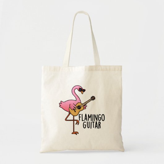 Flamingo Guitar Funny Music Pun Tote Bag (Voorkant)