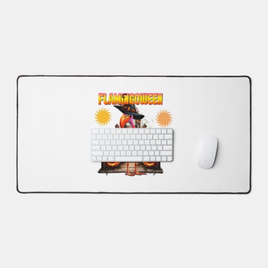Flamingo Halloween Bureaumat (Keyboard & Muis)