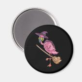 Flamingo | Halloween Flamingo Witch Scary Magneet (Voorkant / Achterkant)
