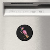 Flamingo | Halloween Flamingo Witch Scary Magneet (Insitu (Vaatwasser))