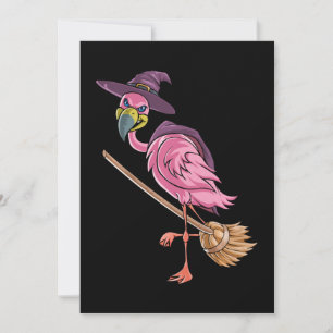 Flamingo   Halloween Flamingo Witch Scary Save The Date