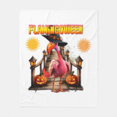 Flamingo Halloween Fleece Deken (Voorkant)