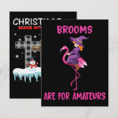 Flamingo | Halloween kostuum Flamingoween Kaart (Voorkant / Achterkant)