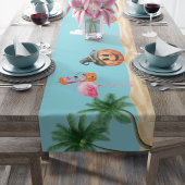 Flamingo Halloween kustdecoratie Medium Tafelloper