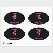 Flamingo Halloween pak Flamingoween Ovale Sticker (Vel)