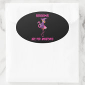 Flamingo Halloween pak Flamingoween Ovale Sticker (Tas)
