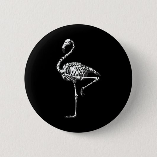 Flamingo Halloween Ronde Button 5,7 Cm (Voorkant)
