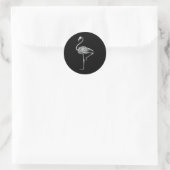 Flamingo Halloween Ronde Sticker (Tas)