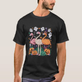 Flamingo Halloween Spooky Wading Bird Scary Trick T-shirt (Voorkant)