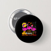 Flamingo Halloween Thanksgiving Christmas Hallowth Ronde Button 5,7 Cm (Voorkant /achterkant)