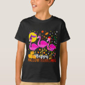 Flamingo Halloween Thanksgiving Christmas Hallowth T-shirt (Voorkant)