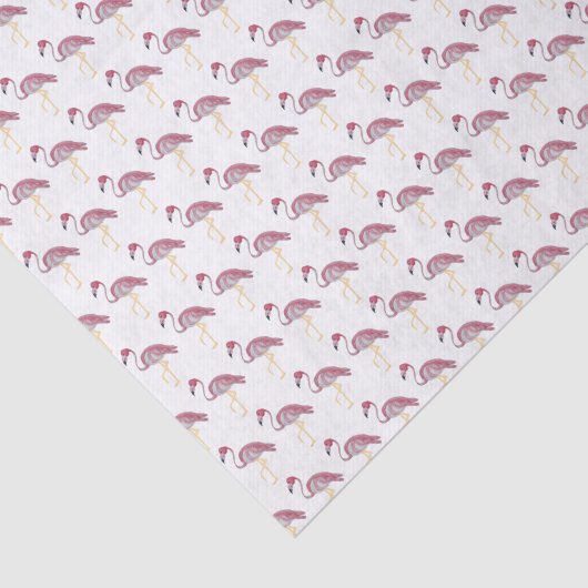 Flamingo Hand Painted Gift Wrapping Paper Tissuepapier (Detail)