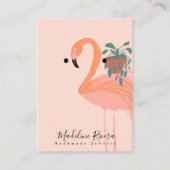 Flamingo Handmade Artisan Earring Display Kaarten Contactkaartje (Voorkant)