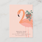 Flamingo Handmade Artisan Earring Display Kaarten Contactkaartje (Achterkant)