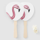 Flamingo Handwaaier (Voorkant en achterkant)