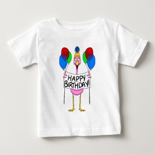 Flamingo Happy Birthday-ballonnen (Voorkant)