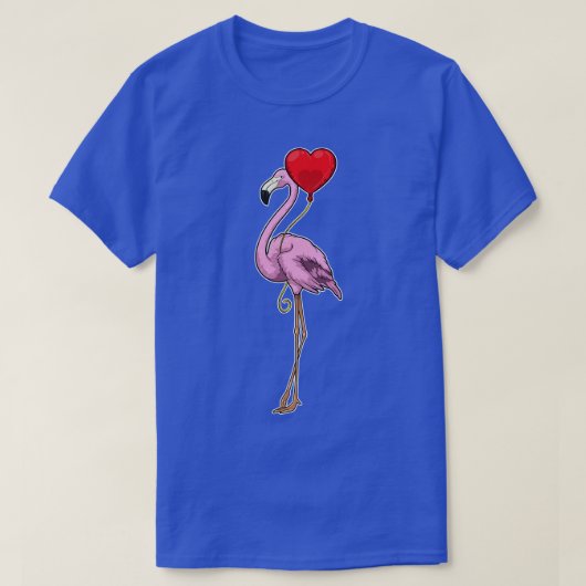 Flamingo hartballon t-shirt (Design voorkant)