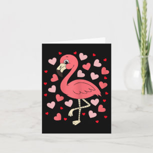 Flamingo Heart Valentijnsdag Cute Bird Lov Kaart