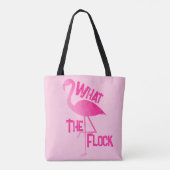 Flamingo heet roze geometrisch wat de kudde roze tote bag (Achterkant)