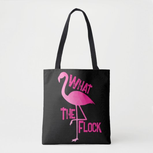 Flamingo heet roze geometrisch wat de kudde roze tote bag (Voorkant)