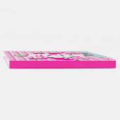 Flamingo heet roze grafisch baby shower gastenboek (Rug)