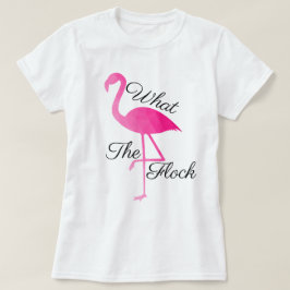 Flamingo heet roze ombre geometrisch wat de kudde t-shirt