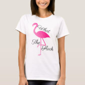 Flamingo heet roze ombre geometrisch wat de kudde t-shirt (Voorkant)