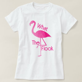 Flamingo heet roze ombre geometrisch wat de kudde t-shirt