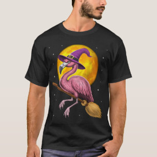 Flamingo Heks die op Bezem Rijdt T-shirt