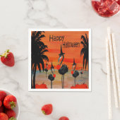Flamingo heks in de sunset Halloween-luiers Servet (Insitu)