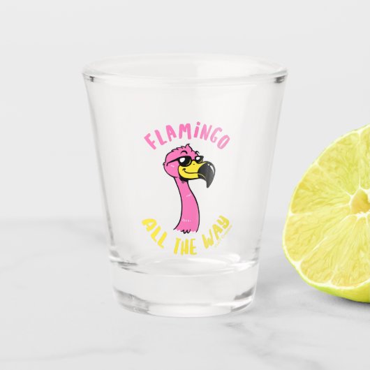Flamingo helemaal shot glas (Voorkant)